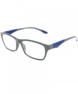 Rimless 6904 SECOND GENERATION Semi-Rimless Flexie Reading Glasses NEW - Z3 Matte Grey Blue - C618ET49XOU $15.11