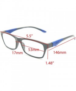 Rimless 6904 SECOND GENERATION Semi-Rimless Flexie Reading Glasses NEW - Z3 Matte Grey Blue - C618ET49XOU $15.11