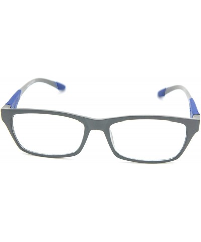 Rimless 6904 SECOND GENERATION Semi-Rimless Flexie Reading Glasses NEW - Z3 Matte Grey Blue - C618ET49XOU $15.11
