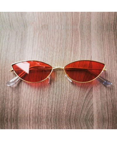 Round Women Cat Eye Sunglasses Cute Sexy Er Glasses Summer Retro Small Frame Black Red Cateye Sun - Pink - C3199CCE4I9 $20.25