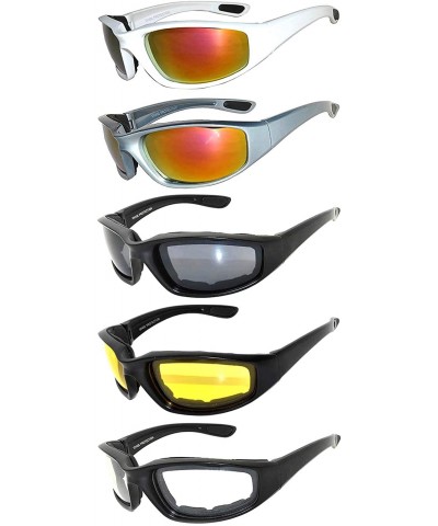 Sport Riding Glasses - Assorted Colors (5 Pack) - CP12M8KVZB9 $25.90
