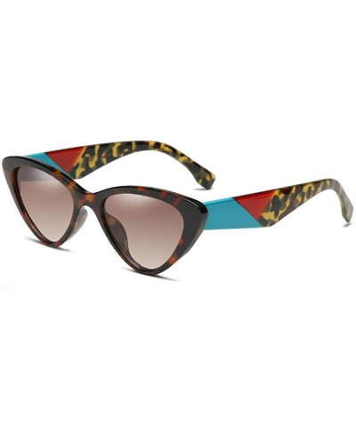 Rimless Personality Triangle Sunglasses Trend Cat Eye Frame Sunglasses Female Small Box Sunglasses - CK18X98IGK4 $52.38