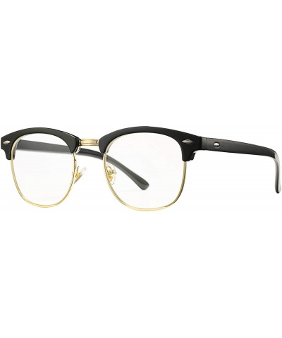 Semi-rimless Classic Semi Rimless Polarized Sunglasses with Metal Rivets - A1 Clear - CT12NZZOMSB $14.43
