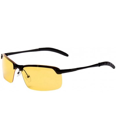 Aviator Polarized Sunglasses Photochromic Protection - Yellow - CJ199OXELUY $10.91