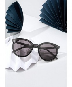 Round Polarized Round Sunglasses for Women Men Fishion Oversized Vintage women's sunglasses LW1 - CU196NQXR27 $14.80