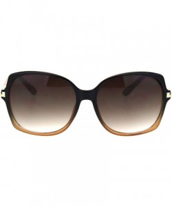 Butterfly Womens Mod Designer Fashion VG Eyewear Butterfly Sunglasses - Black Brown - C118S8D9AAK $12.85