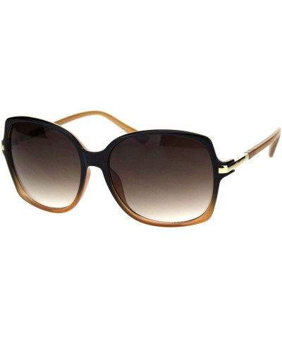 Butterfly Womens Mod Designer Fashion VG Eyewear Butterfly Sunglasses - Black Brown - C118S8D9AAK $12.85