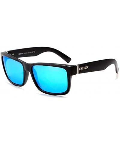 Sport Sunglasses Definition Polarization Discoloration - Black and Blue - CY18YS94TA4 $30.45