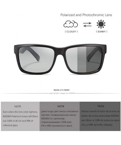 Sport Sunglasses Definition Polarization Discoloration - Black and Blue - CY18YS94TA4 $30.45