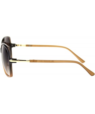 Butterfly Womens Mod Designer Fashion VG Eyewear Butterfly Sunglasses - Black Brown - C118S8D9AAK $26.32