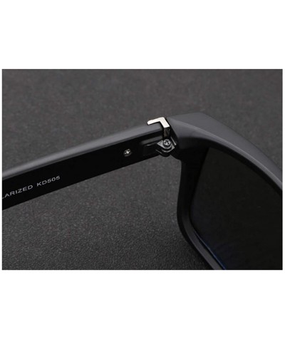 Sport Sunglasses Definition Polarization Discoloration - Black and Blue - CY18YS94TA4 $30.45