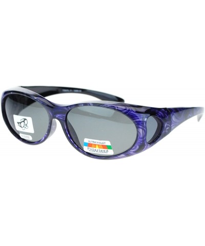 Rectangular Womens Glare Blocking Polarized Lens 60mm Fit Over Oval Sunglasses - Purple - C911QLSGRL3 $13.18