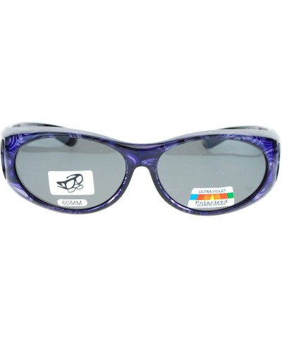 Rectangular Womens Glare Blocking Polarized Lens 60mm Fit Over Oval Sunglasses - Purple - C911QLSGRL3 $13.18