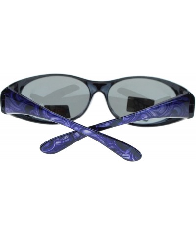 Rectangular Womens Glare Blocking Polarized Lens 60mm Fit Over Oval Sunglasses - Purple - C911QLSGRL3 $13.18