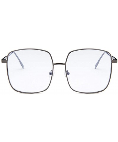 Rectangular Unisex vintage clear frame Beatles Retro Sixties Style Rectangular Metal Glasses - Color 3 - CV18MDL2UCK $9.73