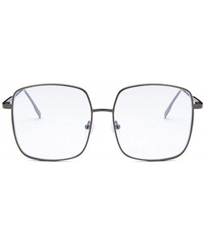 Rectangular Unisex vintage clear frame Beatles Retro Sixties Style Rectangular Metal Glasses - Color 3 - CV18MDL2UCK $9.73