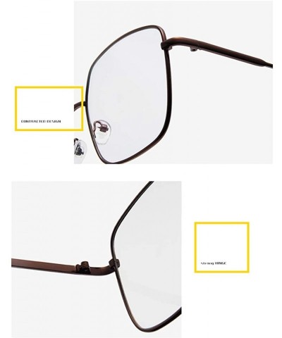 Rectangular Unisex vintage clear frame Beatles Retro Sixties Style Rectangular Metal Glasses - Color 3 - CV18MDL2UCK $9.73