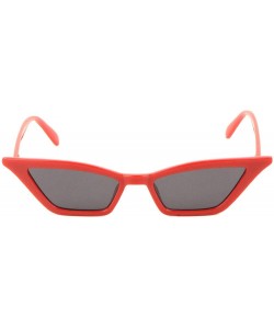 Cat Eye Retro Diagonal Top Sharp Cat Eye Sunglasses - Red - CK198DXDXOM $16.07