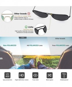 Rimless Classic Polarized Aviator Sunglasses UV Mirrored Lens Metal Retro Shades - Black Grey Lens/Black Frame - CU196N29NDG ...