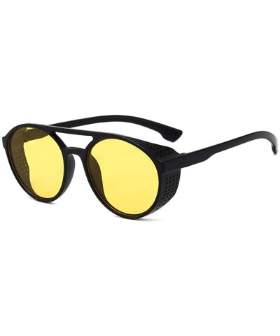 Oversized Sunglasses men's retro box trend sunglasses spread the impulse eye - Shahei Yellow Tablets - CY190MA2AHA $28.99