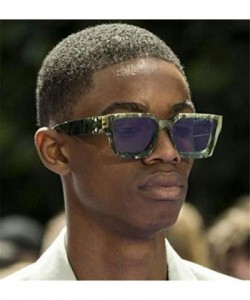 Shield Fashion Luxury Brand Designer Oversized Square Sunglasses Men Women Vintage Shield Cool UV400 Sun Glasses - C3 - CI197...