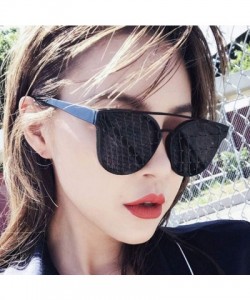 Cat Eye Women Fashion Round Cat Eye Sunglasses with Case UV400 Protection Beach - Black Frame/Grey Lens - CB18WO3XZ9A $16.16