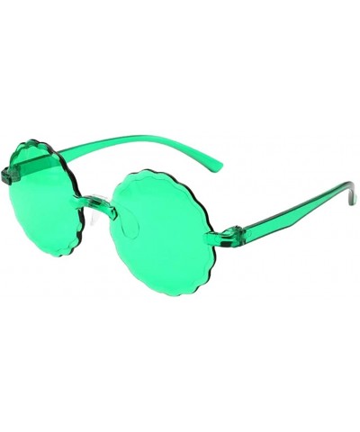 Oversized Frameless Multilateral Shaped Sunglasses One Piece Jelly Candy Colorful Unisex - B - C2190G6W4QY $15.25