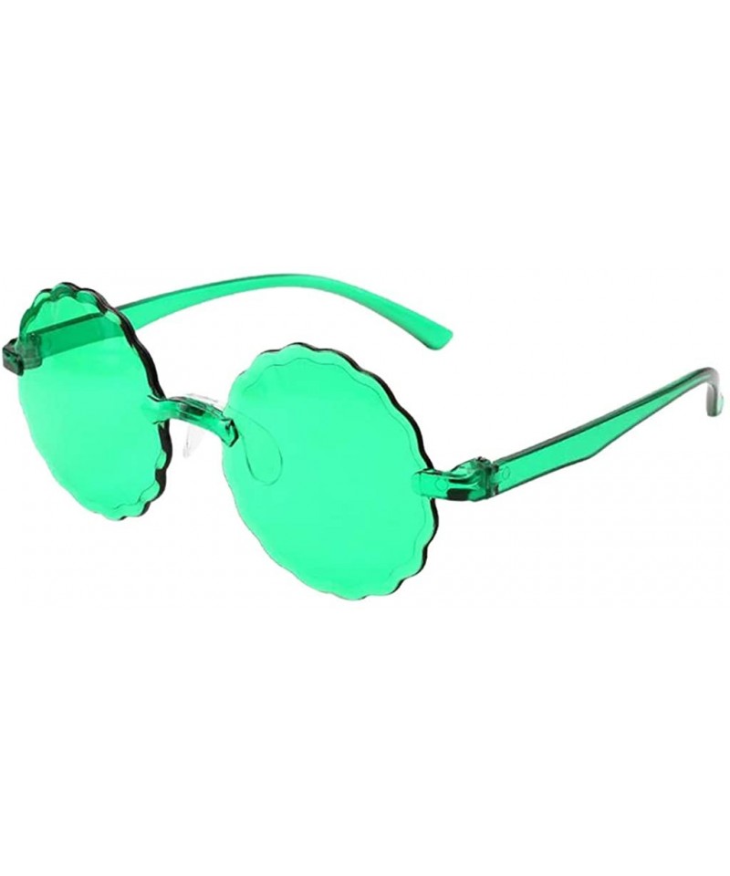 Oversized Frameless Multilateral Shaped Sunglasses One Piece Jelly Candy Colorful Unisex - B - C2190G6W4QY $7.43