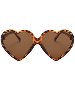 Square Women Fashion Oversized Heart Shaped Retro Sunglasses Cute Eyewear Uv Protection Eyeglasses Eyewear For Outdoor - CT18...