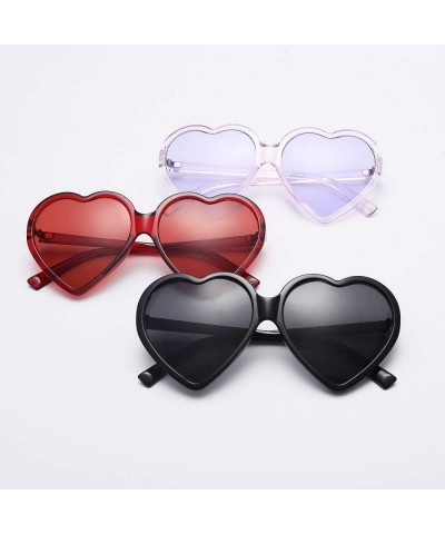 Square Women Fashion Oversized Heart Shaped Retro Sunglasses Cute Eyewear Uv Protection Eyeglasses Eyewear For Outdoor - CT18...