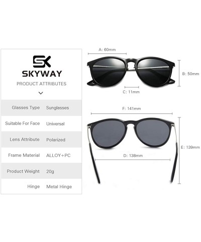 Round Polarized Sunglasses Vintage Retro Round Mirrored Lens for Women Men - Black - C818XZ52ET0 $27.08