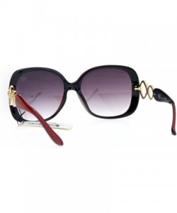 Square Womens Designer Fashion Sunglasses Square Rhinestone Decor UV 400 - Red - CP186OUKG3L $14.18