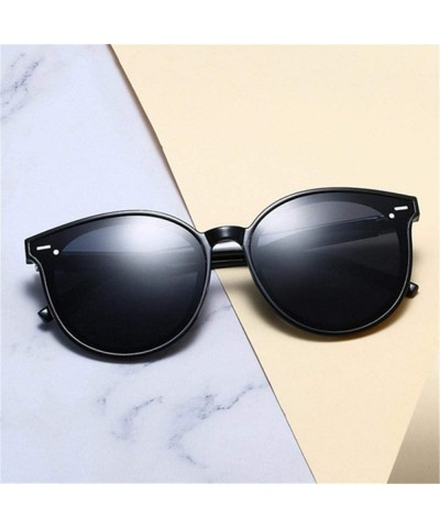 Oversized Oversized Sunglasses Women Fashion Luxury Brand Designer Vintage Sun Gray - Brown - CP18YR6YLHW $7.96