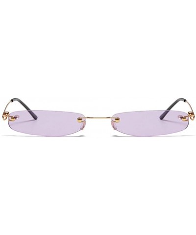 Rimless Retro Small Square Frameless Sunglasses for Women/Men Metal Legs UV400 - C2 - CO19054DOO4 $14.87
