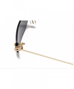 Rimless Retro Small Square Frameless Sunglasses for Women/Men Metal Legs UV400 - C2 - CO19054DOO4 $14.87