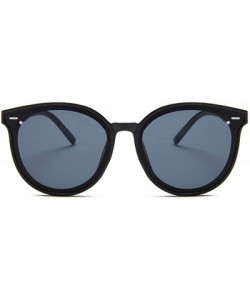 Square Classic Oval Women Sunglasses Vintage Luxury Plastic Cat Eye Sun Glasses UV400 Fashion Eyewear - Transparent Pink - C4...