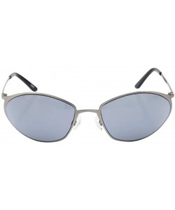 Round Matrix Neo Sunglasses men Metal Wire Frame Anti UV400 - Gray - CY18IM38LQX $24.60