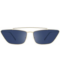 Oversized Sunglasses for Women Cat Eye Fashion Vintage Metal Frame UV400 Lenses - Purple-gold Frame - CN18RT0CCKM $14.16