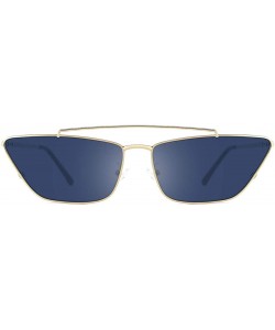 Oversized Sunglasses for Women Cat Eye Fashion Vintage Metal Frame UV400 Lenses - Purple-gold Frame - CN18RT0CCKM $14.16