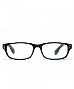 Square Unisex Designer Inspired Basic Spring Temple Clear Lens Glasses - Blue - C711ODILL7N $11.44