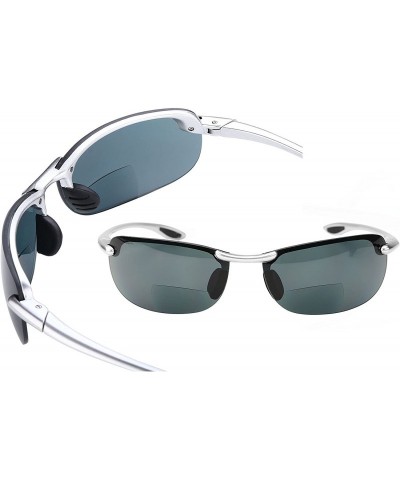 Sport Dreamin Maui" 2 Pair of Polarized Bifocal Sunglasses Lightweight for Men and Women - Silver - CR18D20TSSC $54.83