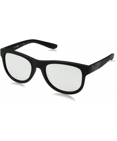 Sport An4222 Class Act Round Sunglasses - Matte Black/Silver Mirror - CF12DLDADL9 $59.78