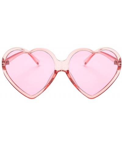 Oversized Heart Sunglasses Large Oversized Sun Glasses Thin Frame Cute Eyewear UV400 for Women by 2DXuixsh - Pink - CJ18SI78W...