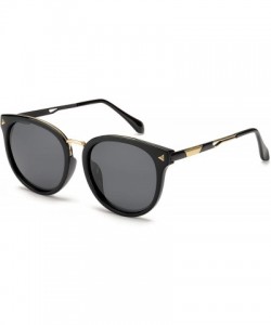 Cat Eye Cat Eye Sunglasses for Women Fashion-Vintage Retro Stylish Polarized Eyewear 100% UV Protection - 3127black - C018T4U...