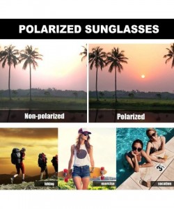 Cat Eye Cat Eye Sunglasses for Women Fashion-Vintage Retro Stylish Polarized Eyewear 100% UV Protection - 3127black - C018T4U...