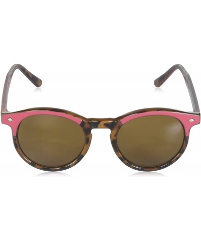 Round Mumbles Round Sunglasses - Burgundy/Tort - C118WC2ERDS $15.69