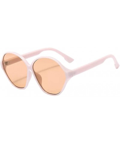 Wrap Oversized Goggle Retro Square Sunglasses UV Radiation Protection Eyewear - E - CV196M2U7HL $11.68