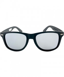 Rectangular Classic 80's Style Frame Sunglasses Men Women Polarized Beach Running Driving - Black - CM18TKX2K3N $8.65