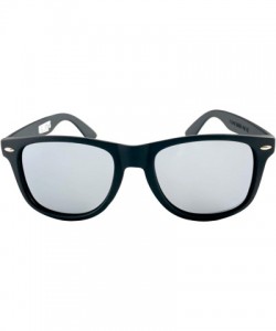 Rectangular Classic 80's Style Frame Sunglasses Men Women Polarized Beach Running Driving - Black - CM18TKX2K3N $8.65