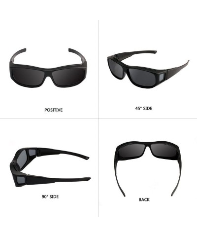 Goggle Unisex Wear Over Prescription Sunglasses - Polarized Fit Over Sun Glasses - Matte Black Frame Gray Lens - C21804QDC57 ...